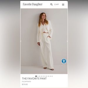 COPY - Favorite Daughter Favorite Pant White Size 6